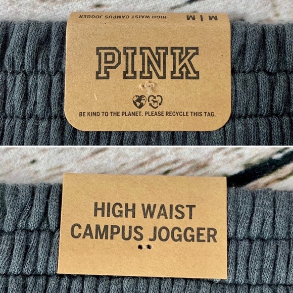 NWT Medium PINK Victoria’s Secret High Waist Campus Joggers Jogger Sweatpants VS - Picture 7 of 12